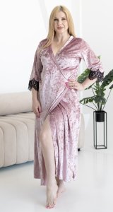 Халат велюр довгий великого розміру 463