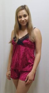 Піжама велюрова з шортами 228