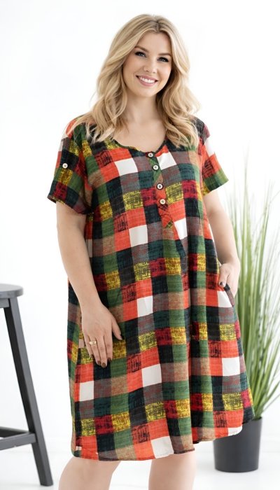 Штапільна сукня 761